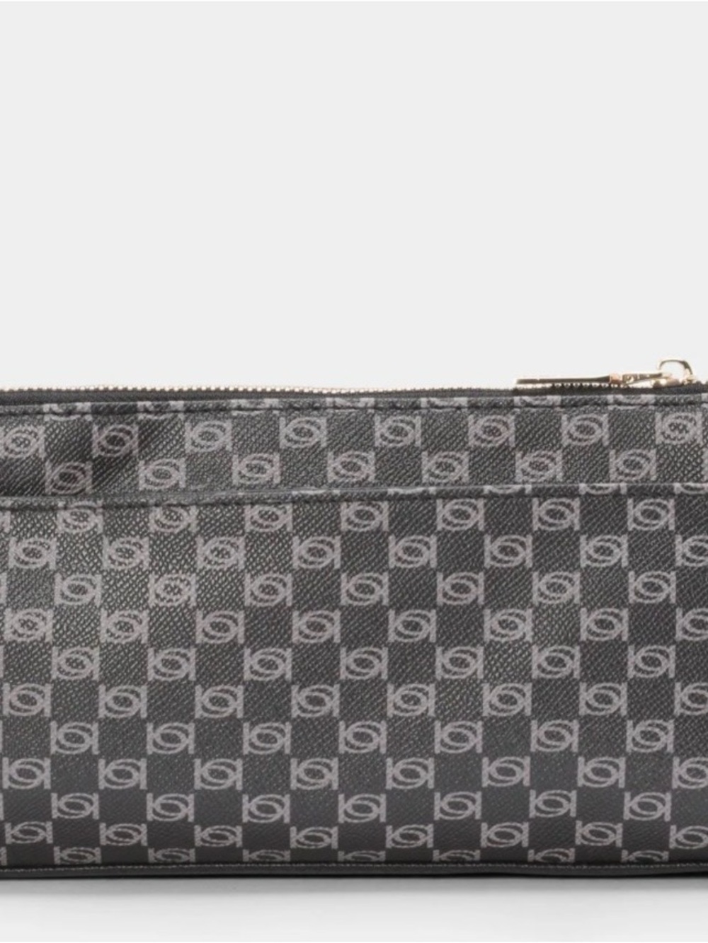 bebe Gray Logo Pattern Crossbody with Gold Hardware - Picture 2 of 5